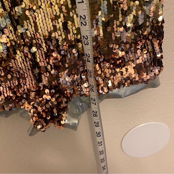 WEISSMAN Dance Costume gold ombre sequin biketard Party Party Party 16242 MA - Picture 5 of 15